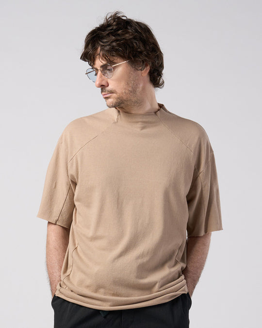 cut-off semi mock neck S/S