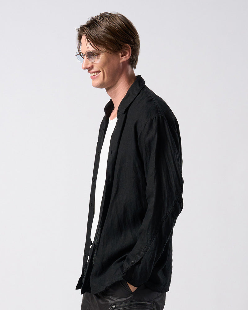 Exclusive】hemp shirt jacket(deep black) – wjk online store