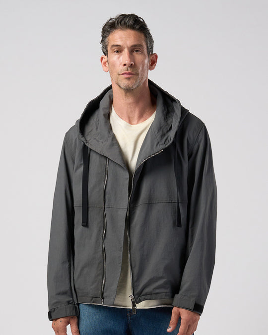 textured nylon short witch blouson