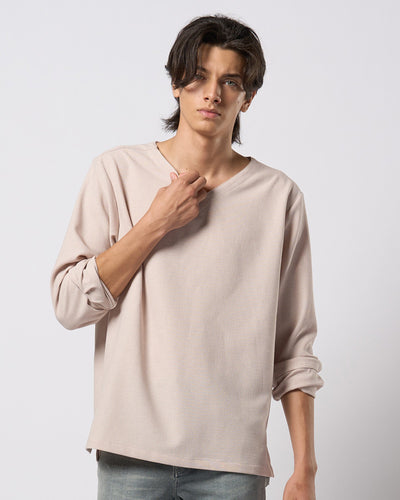 boat V-neck pullover shirt