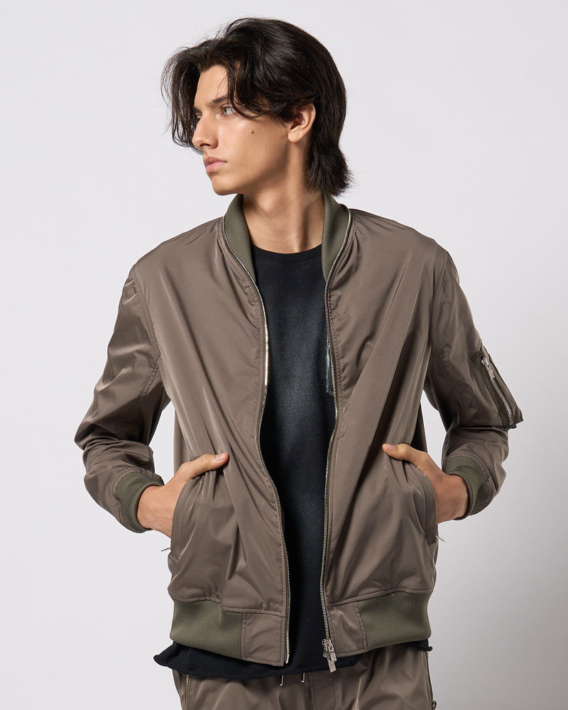 neck zip blouson