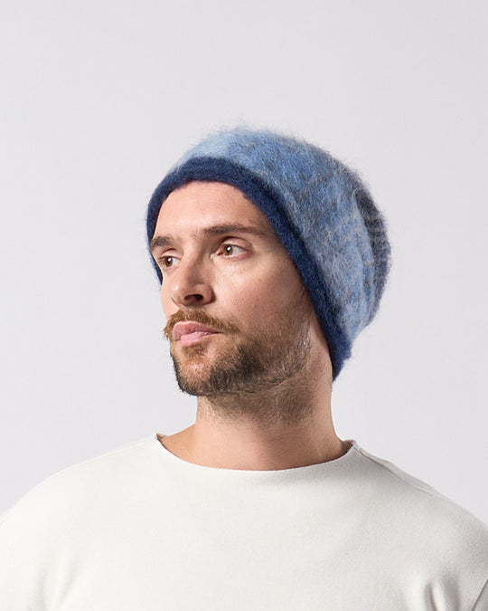 mohair shaggy knit beanie