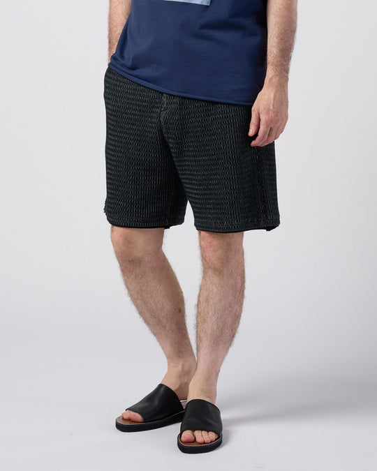 textured knit shorts