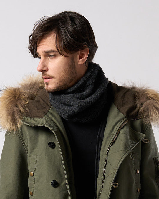 fancy yarn knit snood