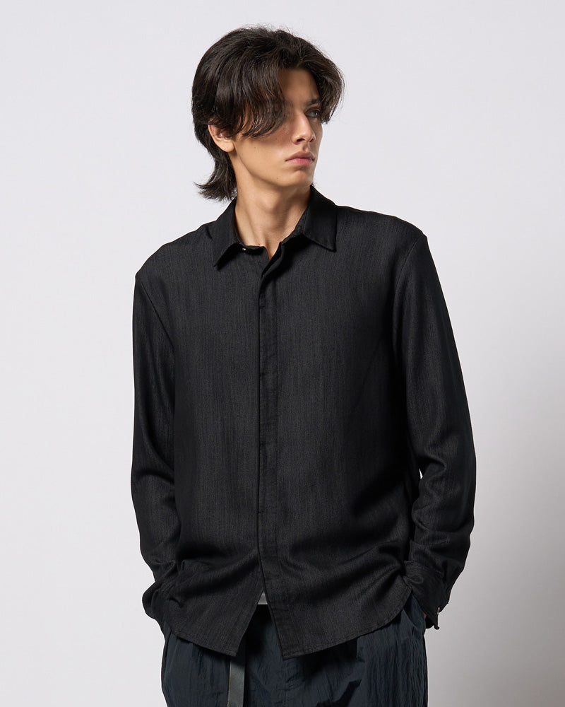 fly front shirt