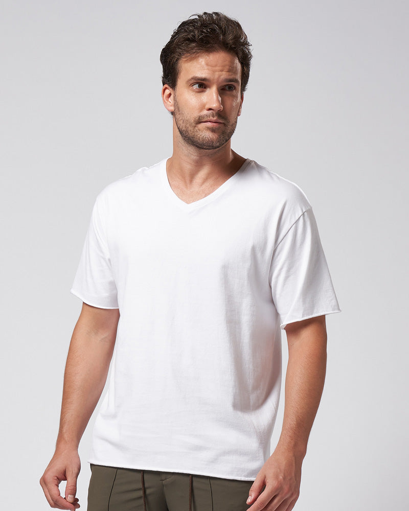 wide cut-off V-neck S/S – wjk online store