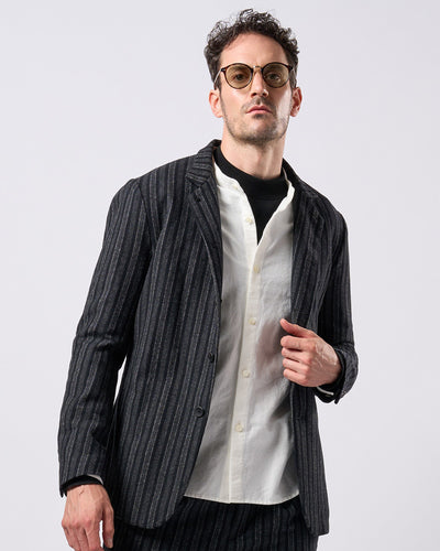 stripe sack jacket