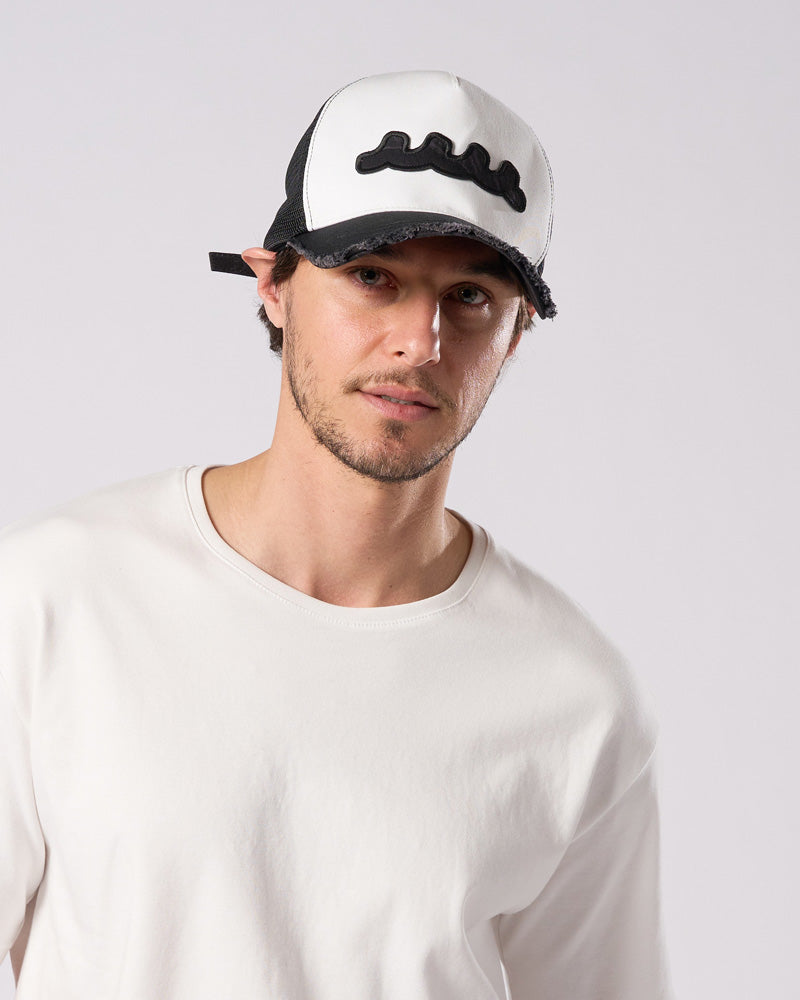 【muta × wjk】wave cut-off mesh cap