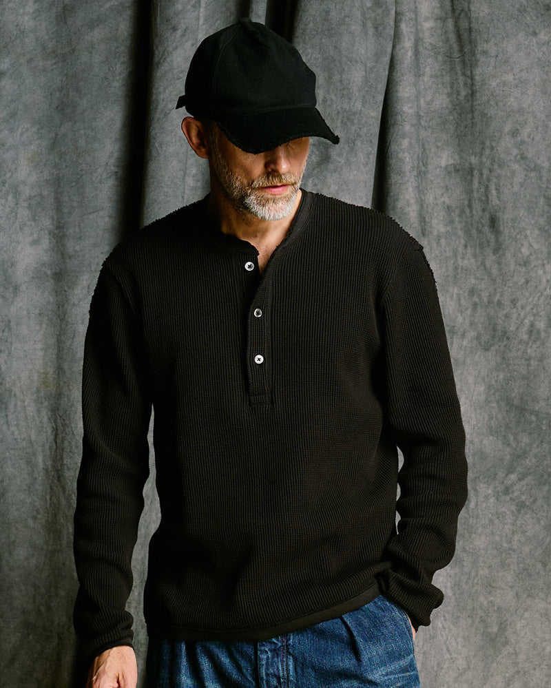 waffle henley L/S