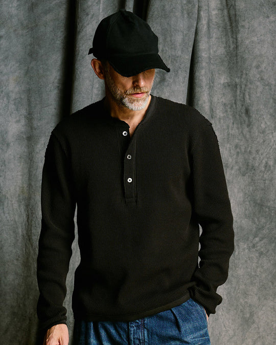 waffle henley L/S