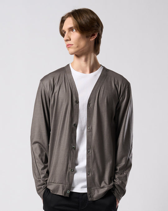 ex.comfy wool middle cardigan