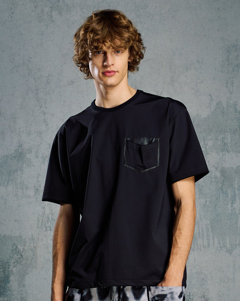 drawstring leather pocket S/S