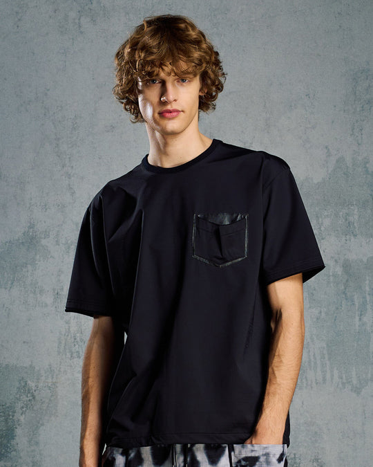 drawstring leather pocket S/S