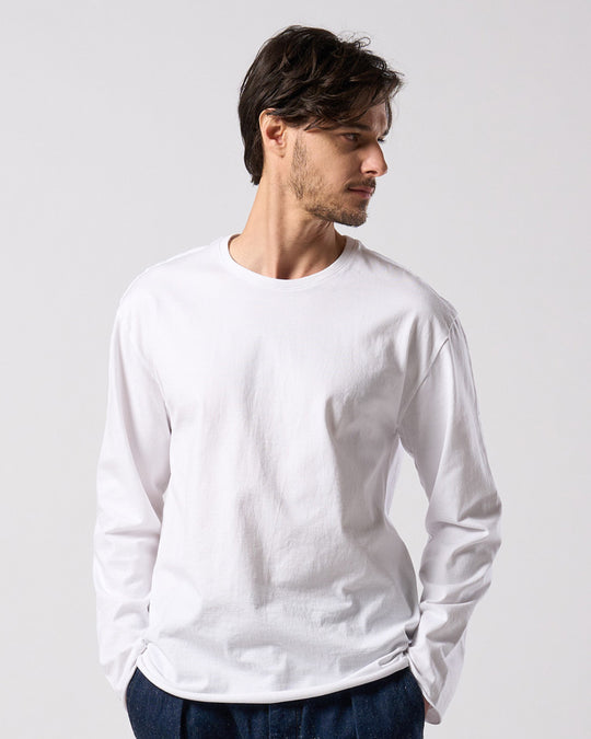 cut-off crew-neck L/S