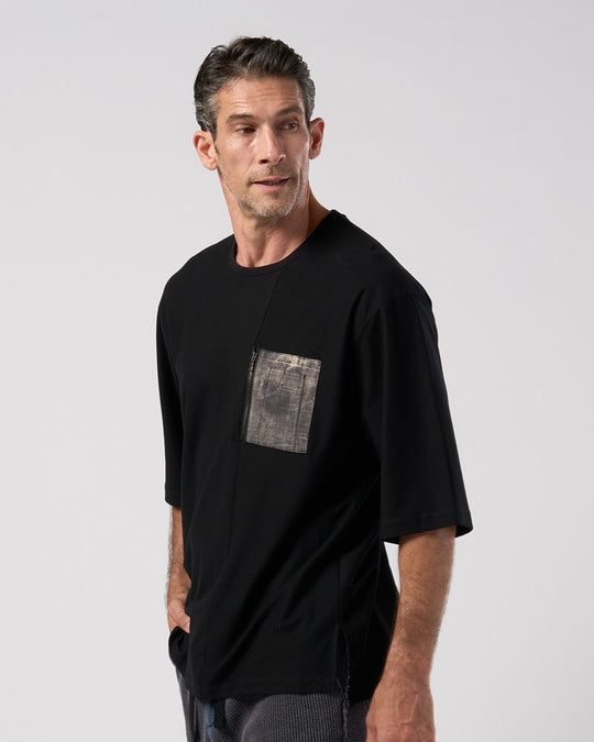 contrast pocket pull-over