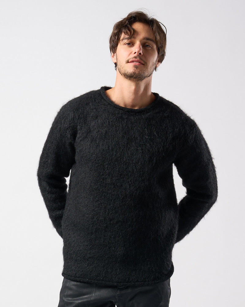mohair shaggy knit crew – wjk online store