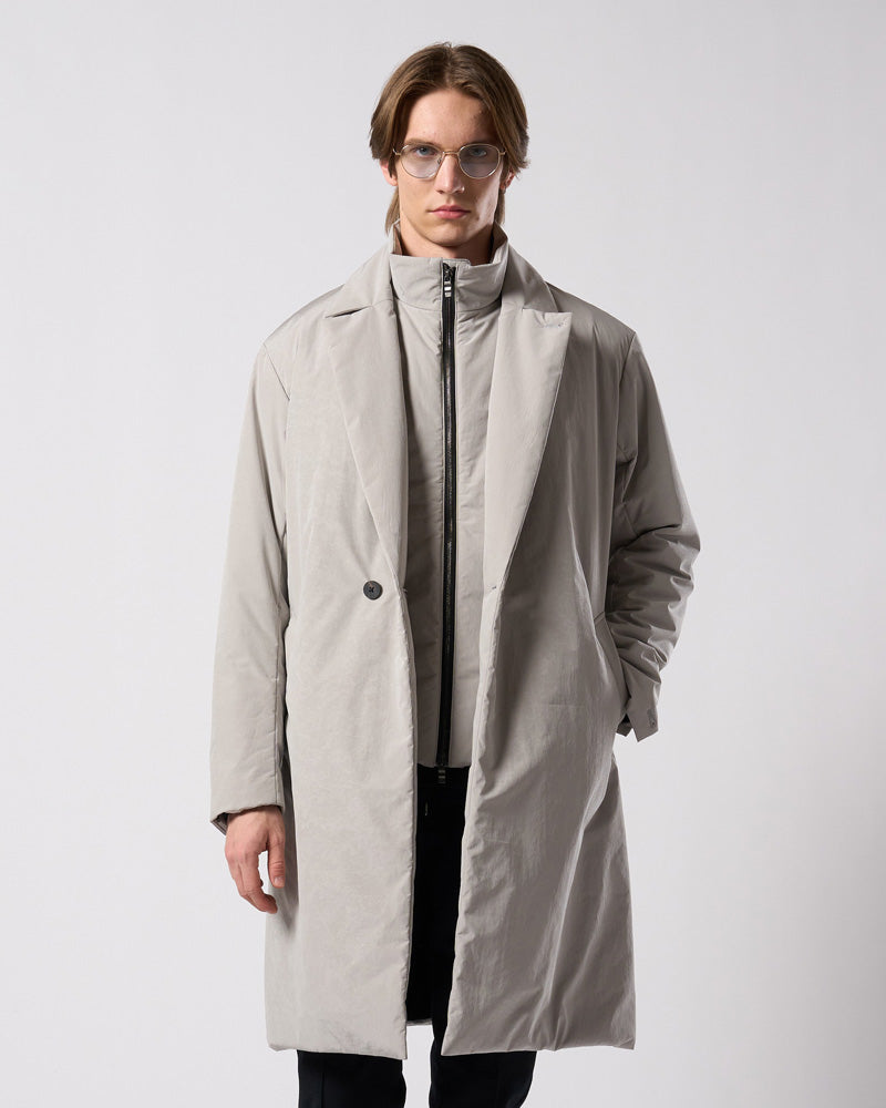 double breasted solid coat