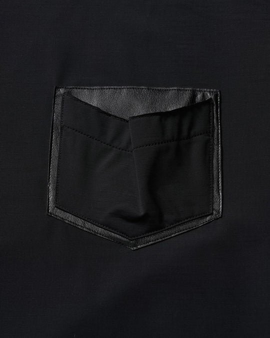 drawstring leather pocket S/S