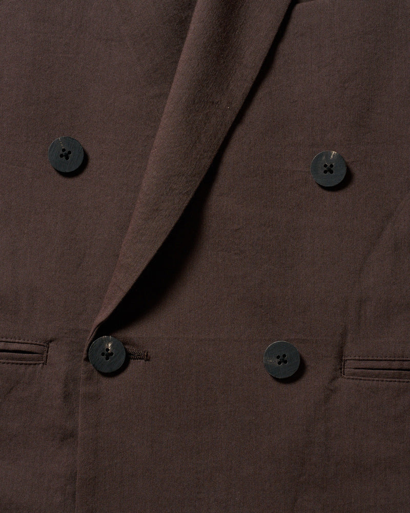 viscose linen double-breasted jacket