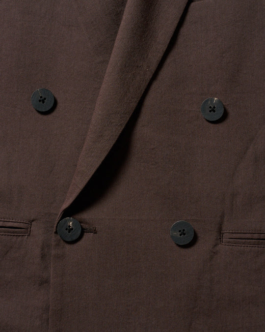 viscose linen double-breasted jacket