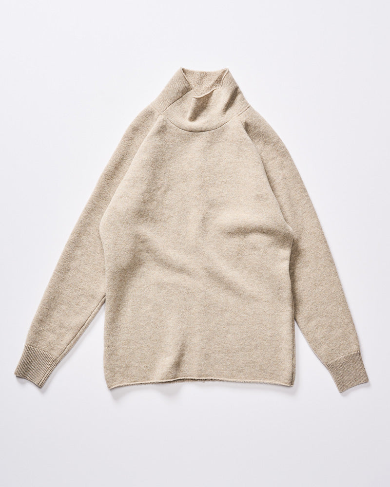 back pile mock-neck