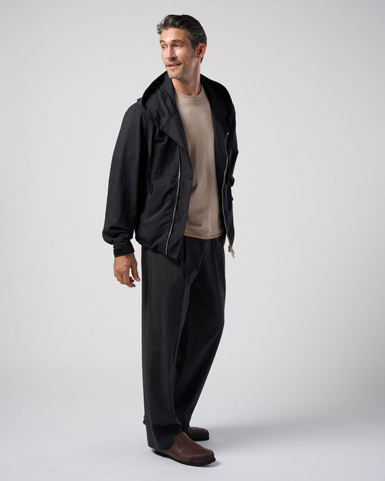viscose linen semi-wide slacks