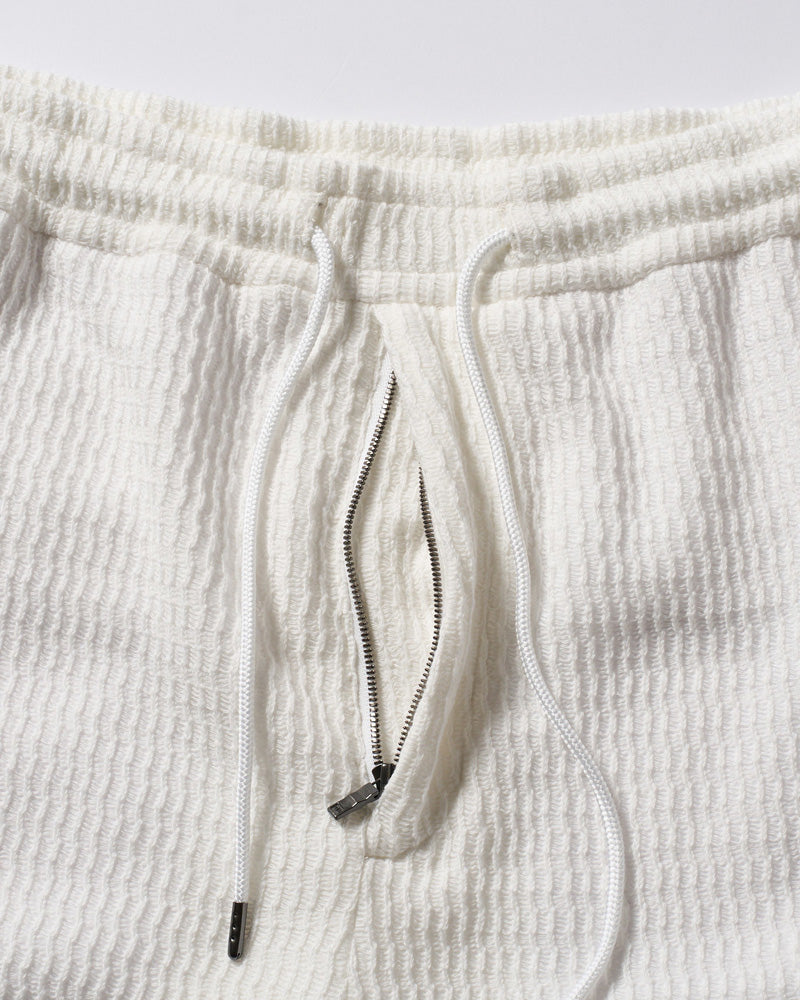 textured knit shorts