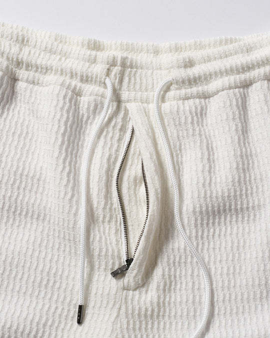 textured knit shorts