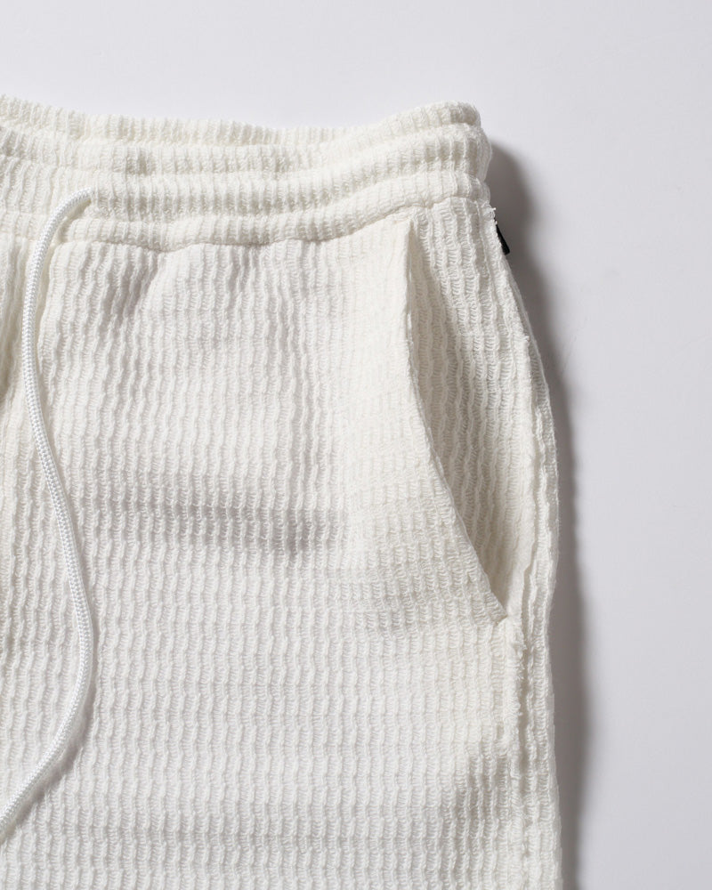 textured knit shorts