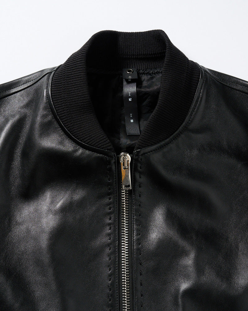 lamb leather bomber jacket