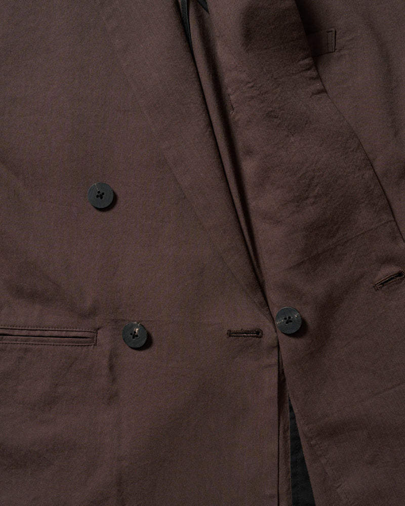 viscose linen double-breasted jacket