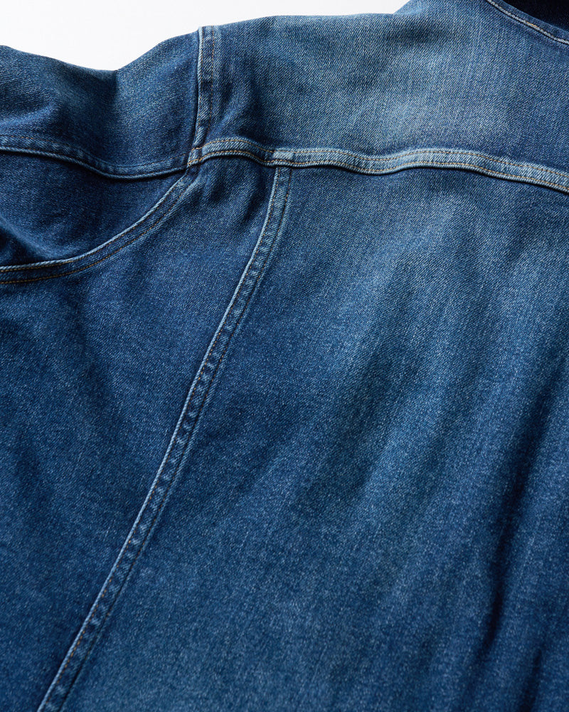 denim zip blouson