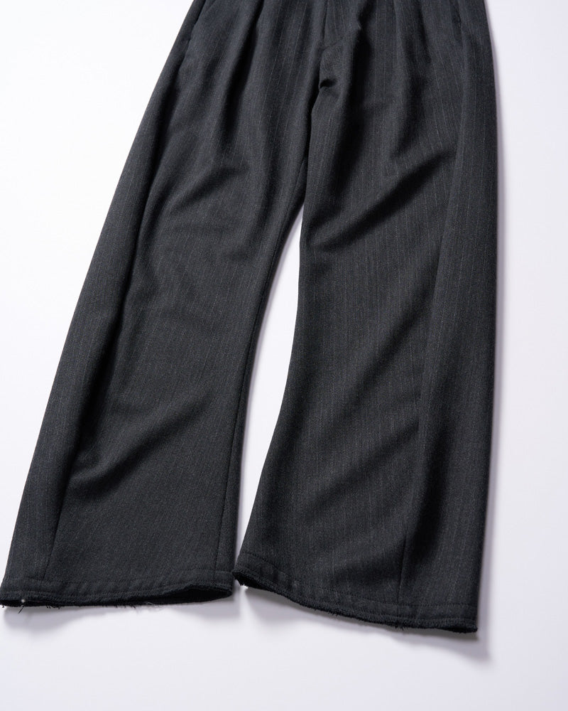 venetian stripe wide banana slacks