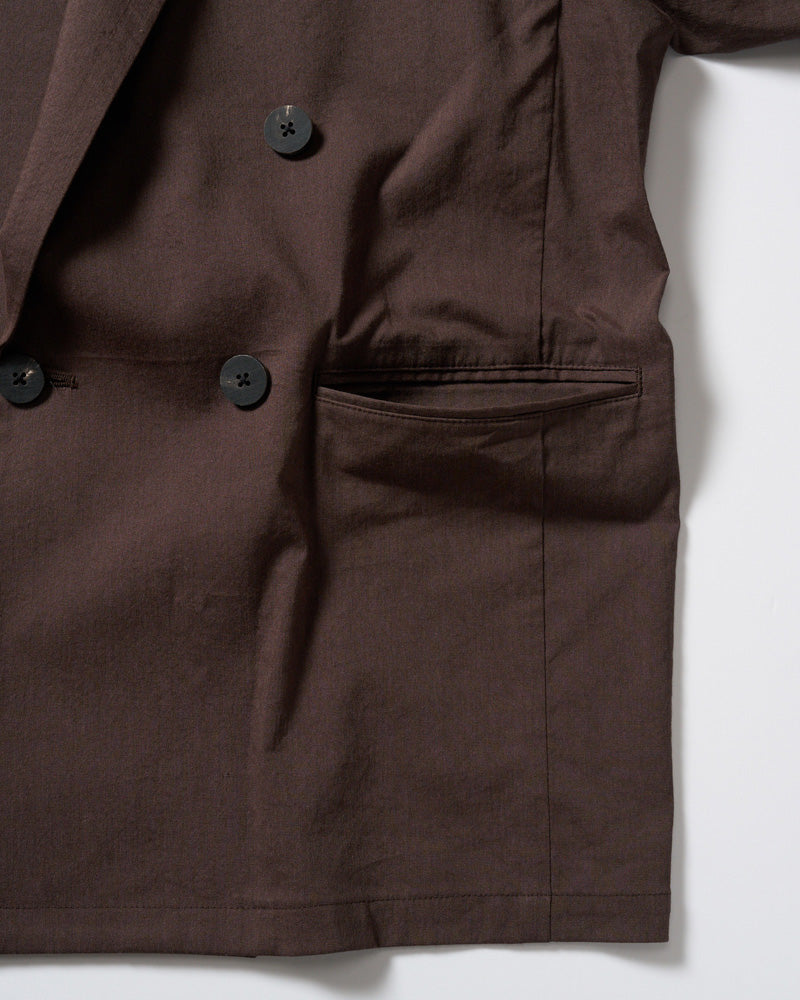 viscose linen double-breasted jacket