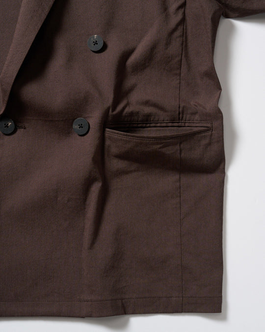 viscose linen double-breasted jacket