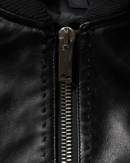 lamb leather bomber jacket