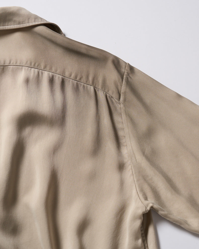 cupro vintage pull-over skipper shirt L/S