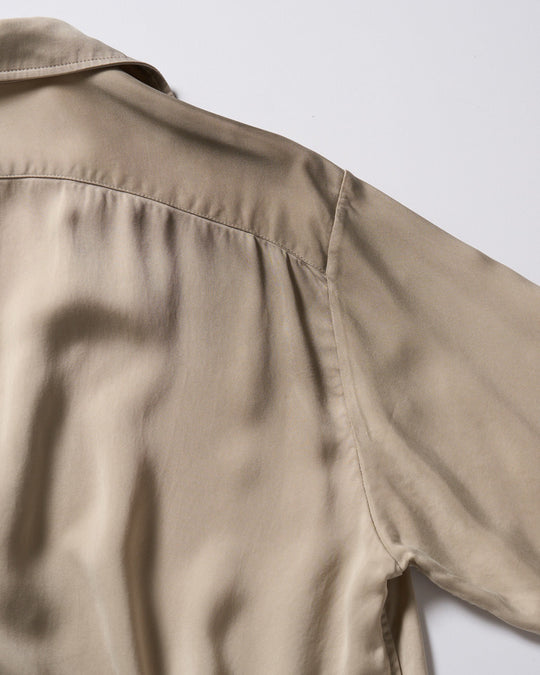 cupro vintage pull-over skipper shirt L/S