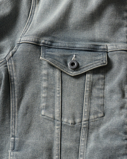 denim zip blouson