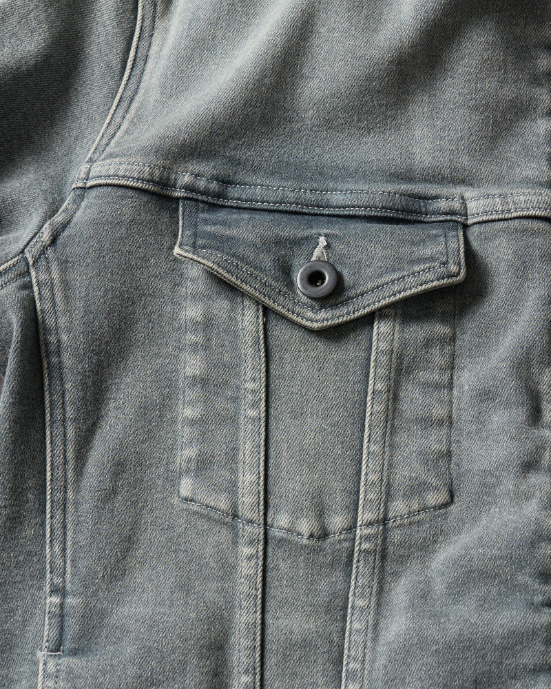 denim zip blouson