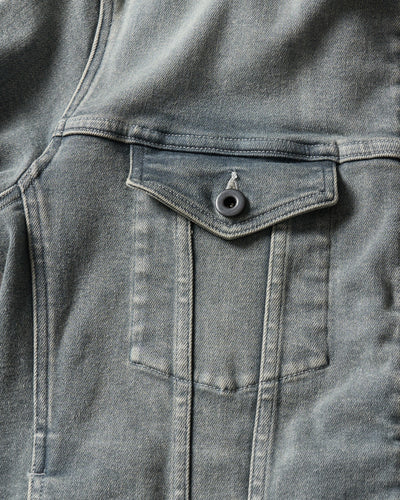 denim zip blouson