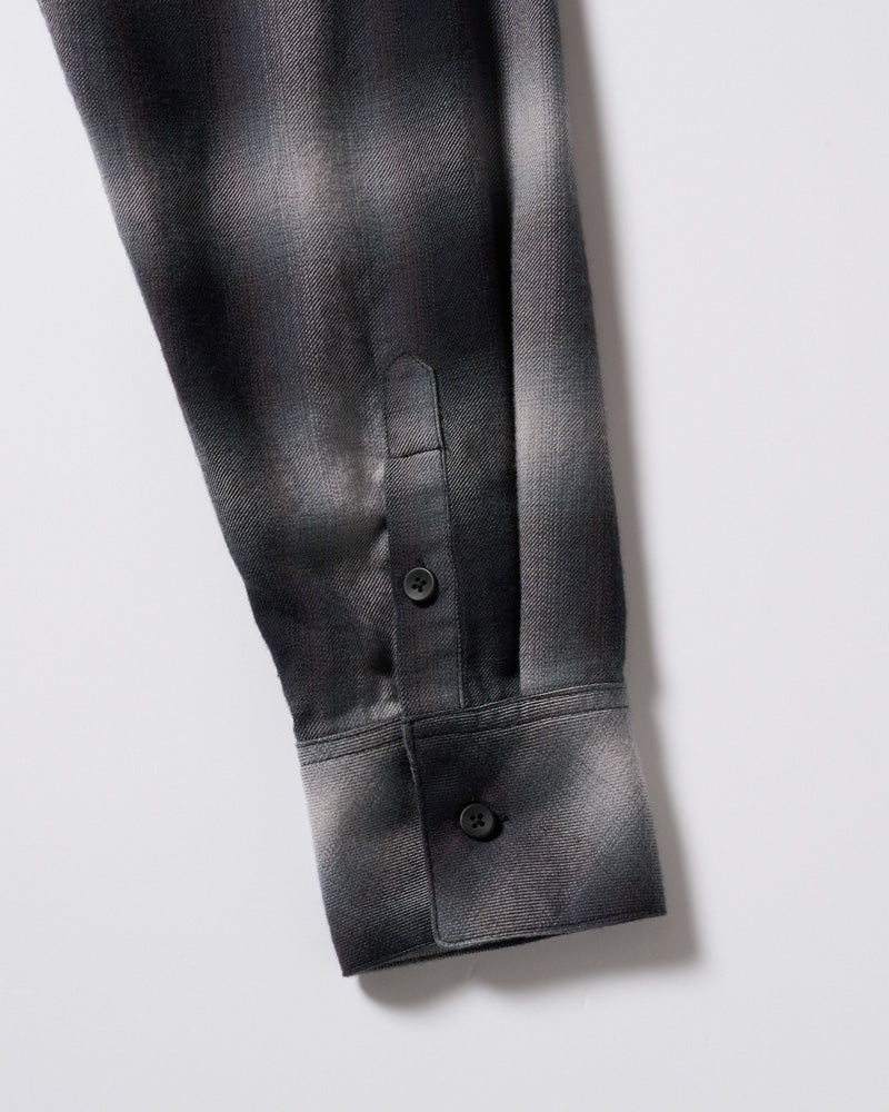 loose check western shirt