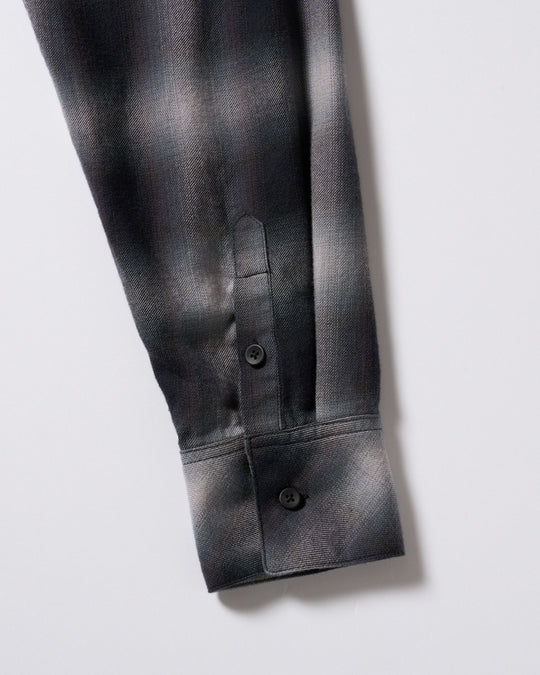 loose check western shirt