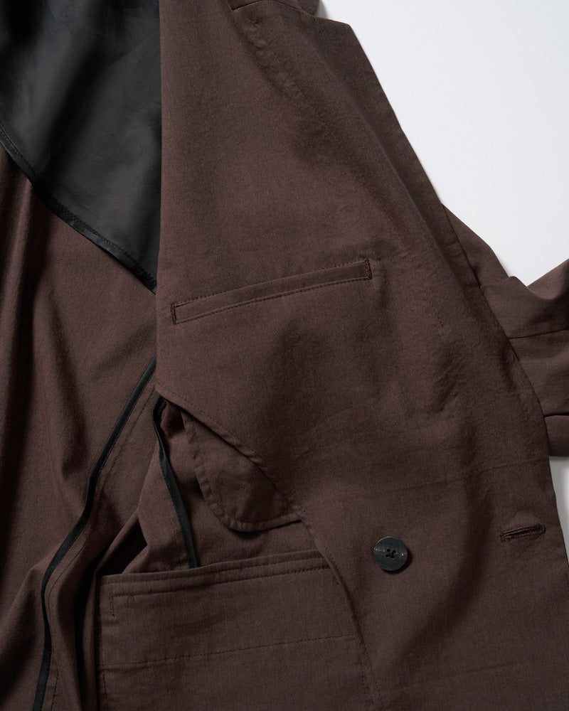 viscose linen double-breasted jacket