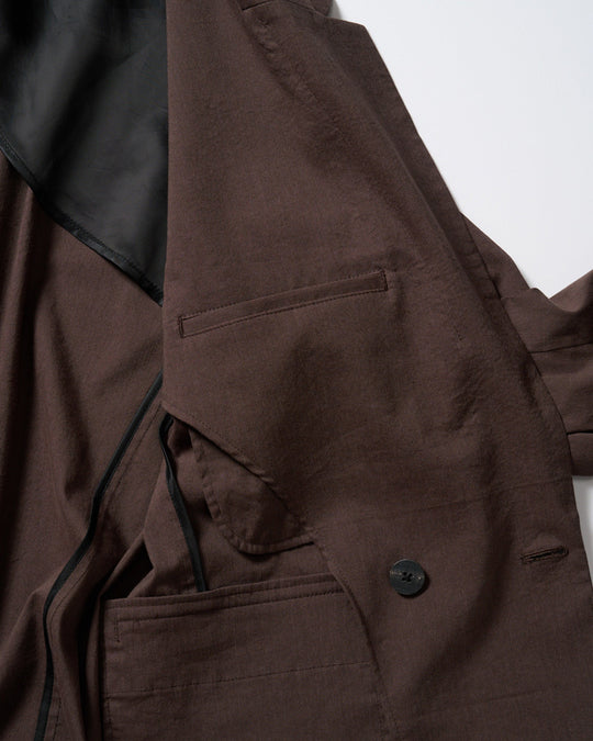 viscose linen double-breasted jacket