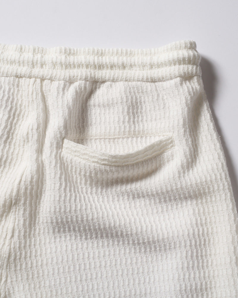 textured knit shorts