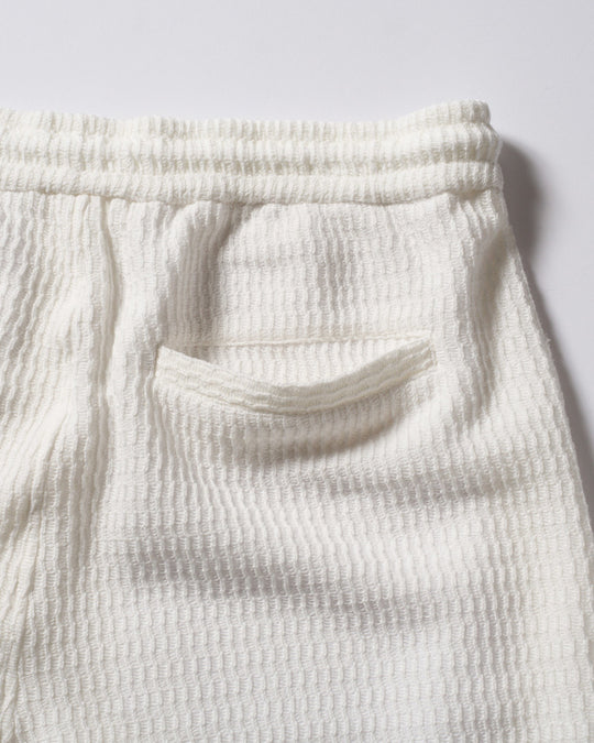 textured knit shorts