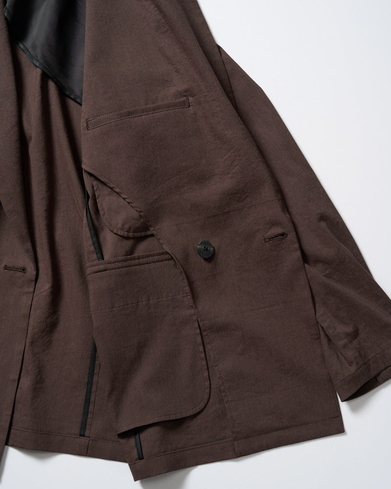 viscose linen double-breasted jacket