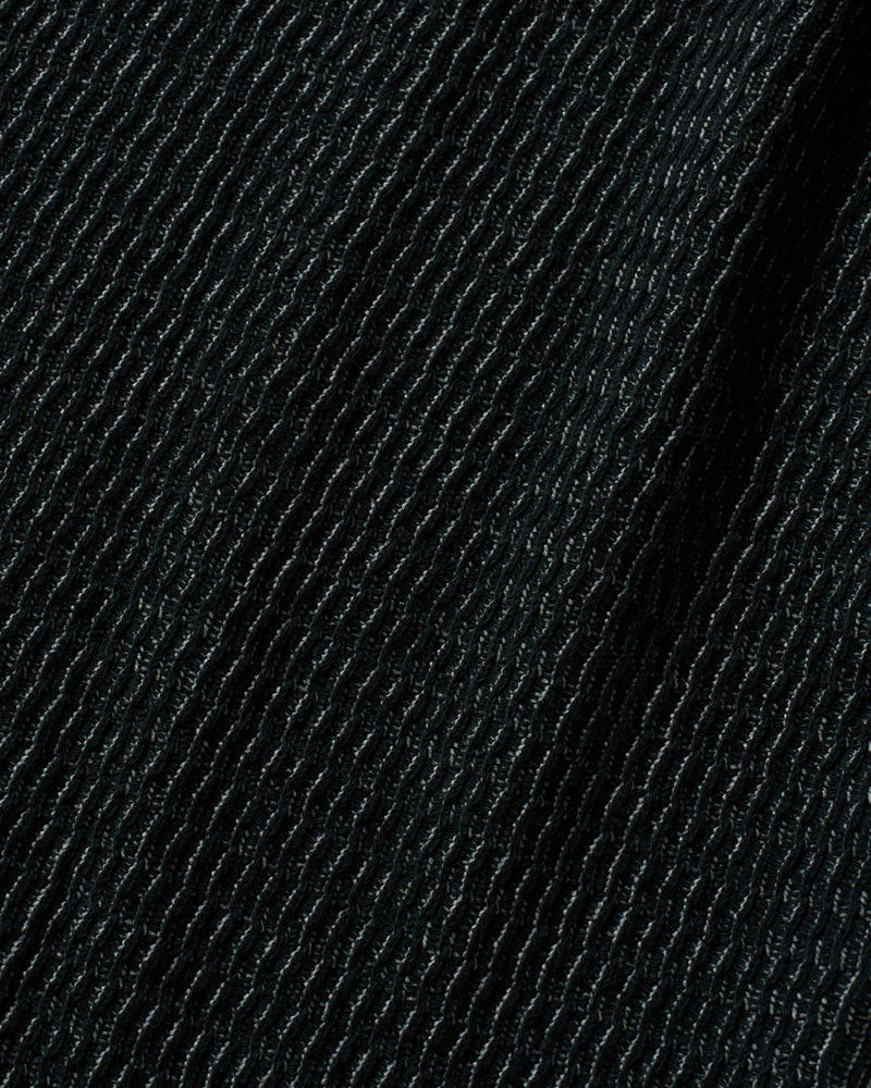 textured knit key-neck H/S