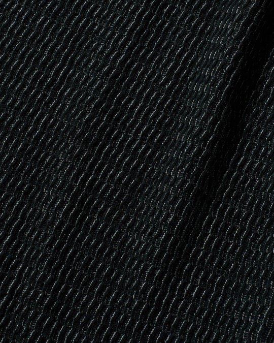 textured knit key-neck H/S